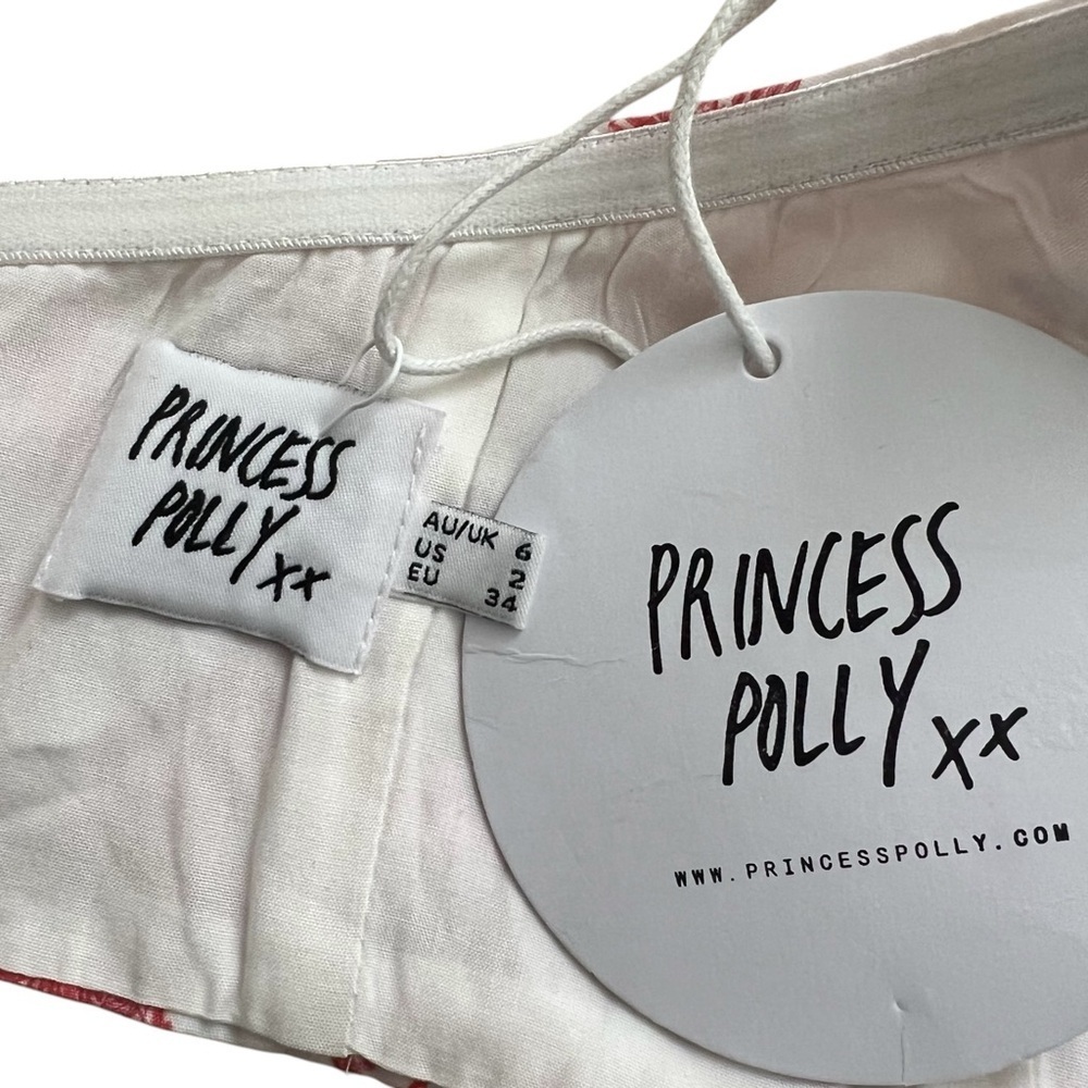 Princess Polly white Juliette bustier with pink butterfly floral print Size 2 - Picture 10 of 15